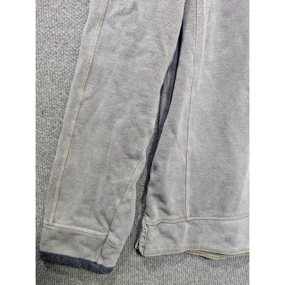 Carbon 2 Colbalt Pullover Mens Large Pique Knit 1/4 Button Contrasting Trim - Picture 2 of 10